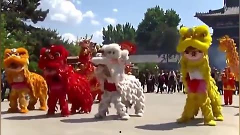 中国舞狮表演视频,中国舞狮表演的精彩瞬间